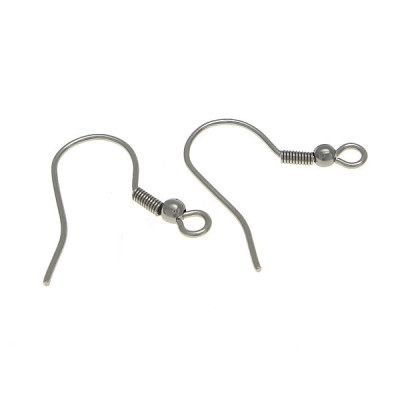 Stainless Steel Hook Earwire with loop original color