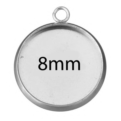 Round bed INNER PART 8mm made of surgical steel