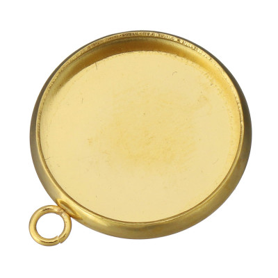 Round bed INNER PART 10mm made of surgical steel in gold plating