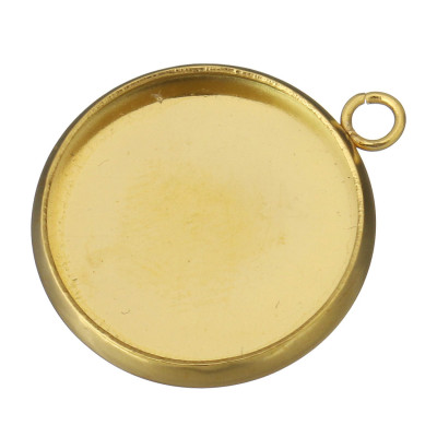 Round bed INNER PART 10mm made of surgical steel in gold plating