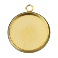 Round bed INNER PART 10mm made of surgical steel in gold plating