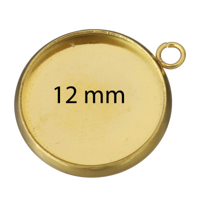 Kruhové lůžko 12mm zlatá galvanizace