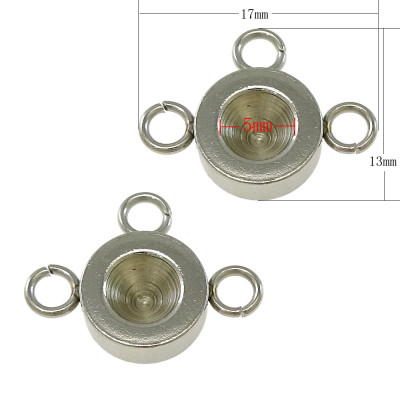 Plug without rhinestone, 3 eyelets