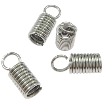 Spring-loaded end cap 3mm in diameter made of surgical steel