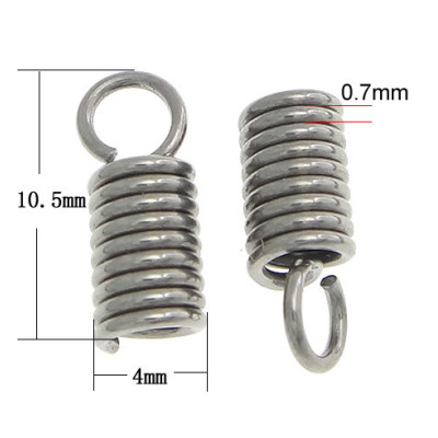 Pružinková koncovka vnitřní průměr 2,5mm z chirurgické oceli