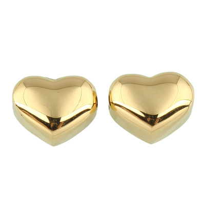 Heart Bead 10.5 x 9mm Surgical Steel Gold Electroplating