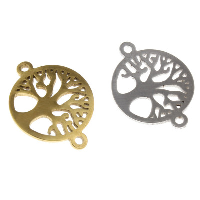 Connector Tree of Life in two colors of surgical steel