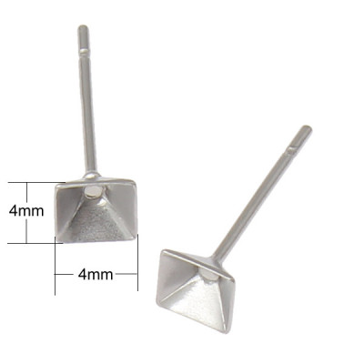 Surgical steel square size 4 x 4mm