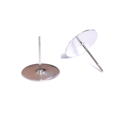 Surgical steel 12mm flat pad