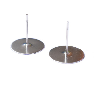 Surgical steel 12mm flat pad