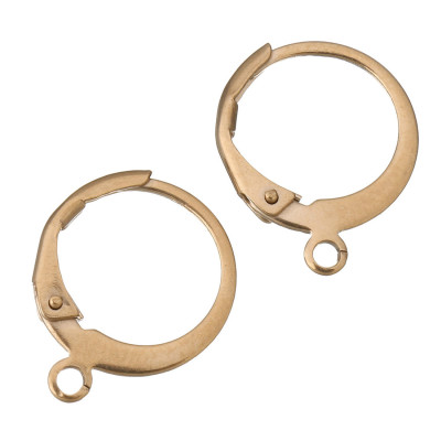 Stainless Steel Lever Back Earring Component Rose gold plated