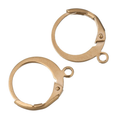 Stainless Steel Lever Back Earring Component Rose gold plated