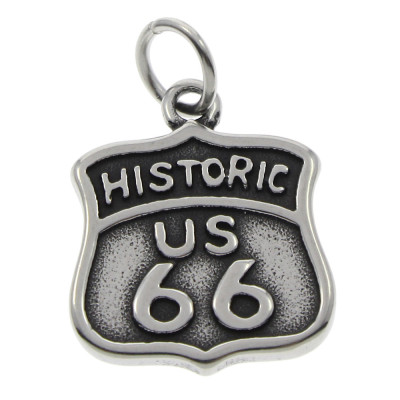 Přívěsek Route 66 z chirurgické oceli