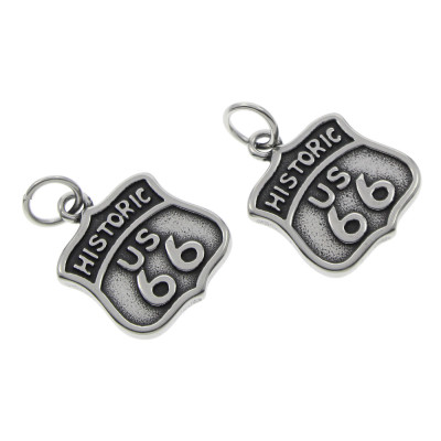 Pendant Route 66 from surgical steel