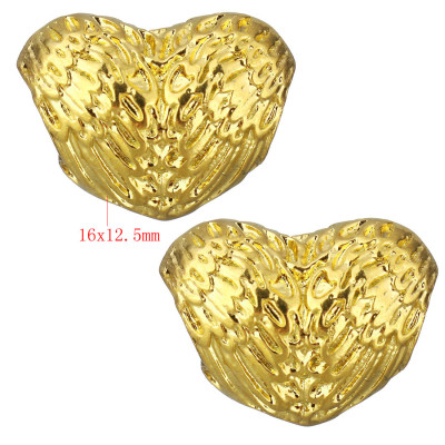Heart bead in two color variants 16 x 12.5 mm from surgical steel
