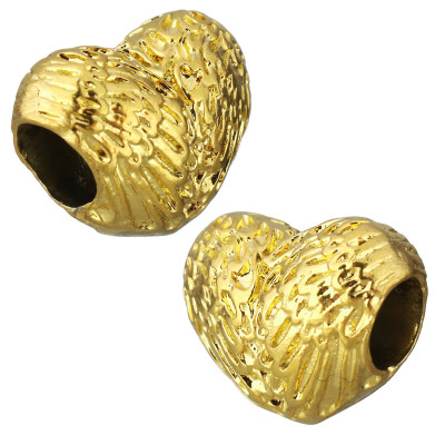 Heart bead in two color variants 16 x 12.5 mm from surgical steel