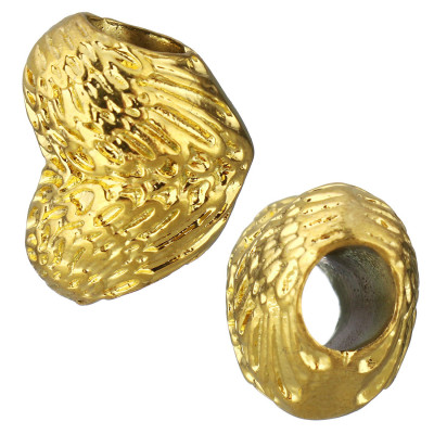 Heart bead in two color variants 16 x 12.5 mm from surgical steel