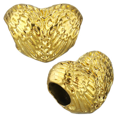 Heart bead in two color variants 16 x 12.5 mm from surgical steel