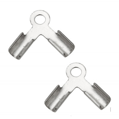 Double end cap of surgical steel