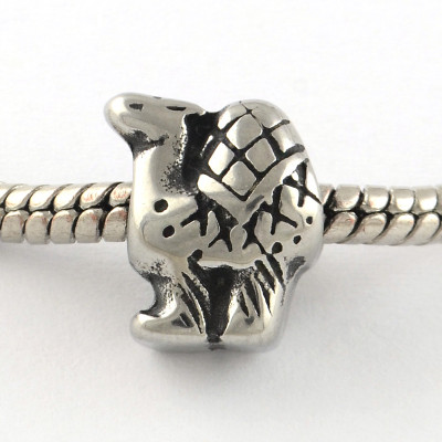 Surgical steel camel bead