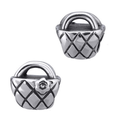 Bead shopping basket made of surgical steel