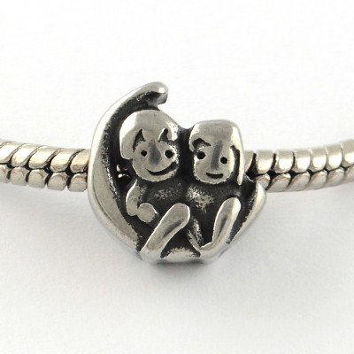 Saint Valentine's bead lovers made of surgical steel
