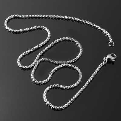 Chain with square links type Veneziana surgical steel