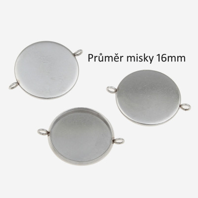Dish connector size 16mm made of surgical steel
