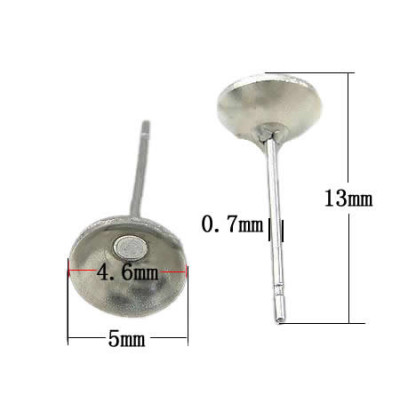 SUSPENS with bowl 5mm made of surgical steel