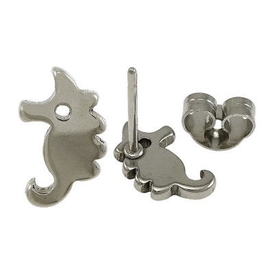Surgical steel seahorse