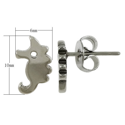 Surgical steel seahorse