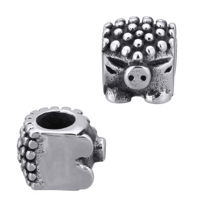 Hedgehog shaped surgical steel bead