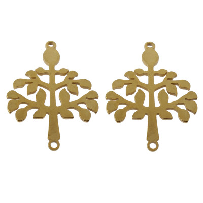 Connector tree in two color variants of surgical steel