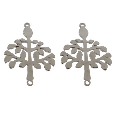 Connector tree in two color variants of surgical steel