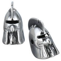 Bead knight's helmet made of surgical steel
