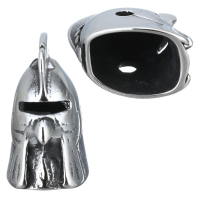 Knight's bead with surgical steel plume