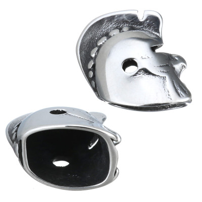 Knight's bead with surgical steel plume