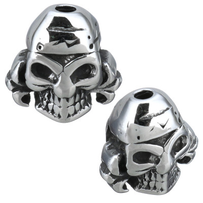 Pirate skull bead made of surgical steel