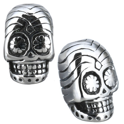 Skull mummy bead made of surgical steel