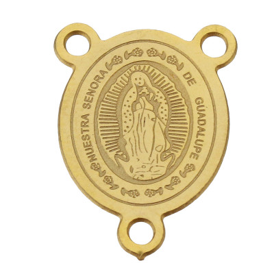 Konektor Panna Maria Guadalupská chirurgická ocel zlatá galvanizace