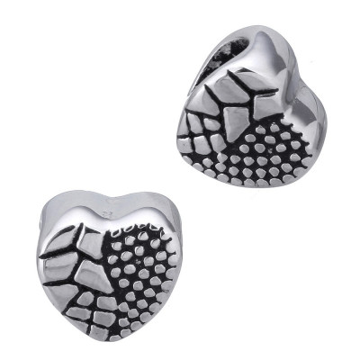 Bead heart made of surgical steel