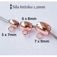 

Korálek s očkem 7 x 6mm v galvanizaci Rose Gold z chirurgické oceli