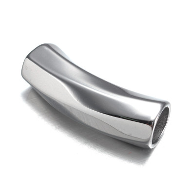 Solid 39 x 12 x 12mm polished stainless steel tube