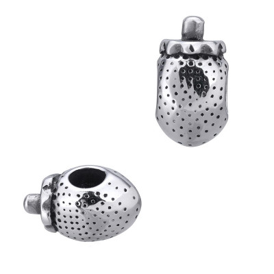 Surgical steel strawberry bead