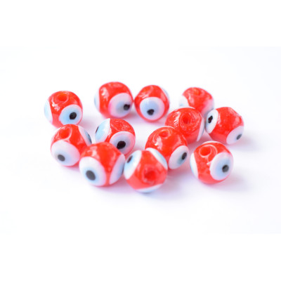 Glass beads red
