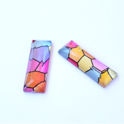 Resin colored stones