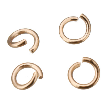 Rose gold 4 x 0.8mm galvanized connecting ring in surgical steel