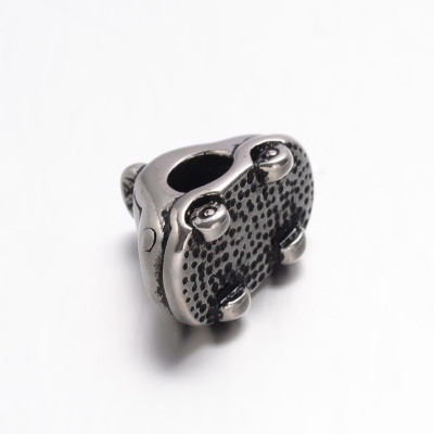 Surgical steel taxi bead