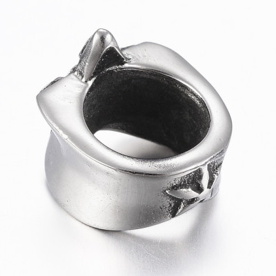 Surgical steel asterisk bead