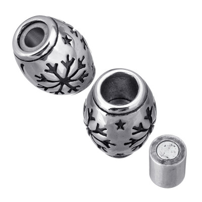 Magnetic fastening made of surgical steel with a flake 3,2mm